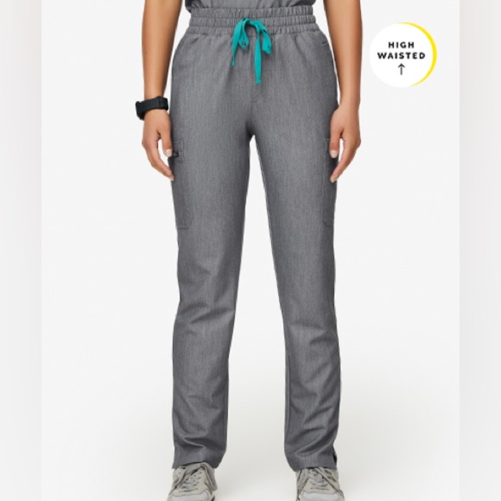 Figs - Graphite Yola High Waisted - Tall Skinny Scrub Pants - Small Tall